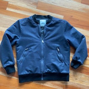 Men’s Moncler Blue cotton denim look bomber jacket sz small/medium